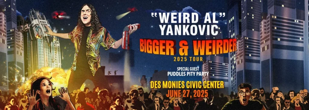 Weird Al Yankovic & Puddles Pity Party at Des Moines Civic Center